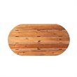Hawthorne Collections Wood Brown Outdoor Coffee Table Rectangular 35.25