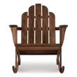 Hawthorne Collections Solid Wood Acorn Brown Rocking Chair Rectangular 37.2
