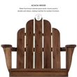 Hawthorne Collections Solid Wood Acorn Brown Rocking Chair Rectangular 37.2