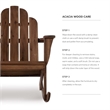 Hawthorne Collections Solid Wood Acorn Brown Rocking Chair Rectangular 37.2