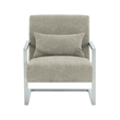 Hawthorne Collections Modern Fabric Upholstered Accent Chair in Gray