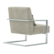Hawthorne Collections Modern Fabric Upholstered Accent Chair in Gray
