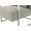 Hawthorne Collections Modern Fabric Upholstered Accent Chair in Gray