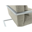 Hawthorne Collections Modern Fabric Upholstered Accent Chair in Gray