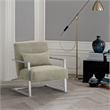 Hawthorne Collections Modern Fabric Upholstered Accent Chair in Gray