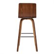 Hawthorne Collections Faux Leather Gray Bar Stool Contemporary 30