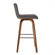 Hawthorne Collections Faux Leather Gray Bar Stool Contemporary 30