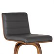 Hawthorne Collections Faux Leather Gray Bar Stool Contemporary 30