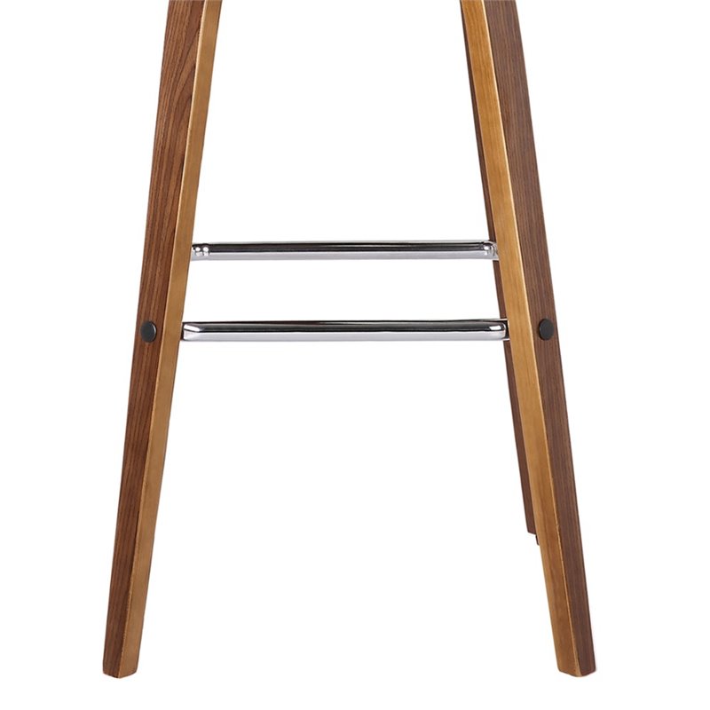 Hawthorne Collections Faux Leather Gray Bar Stool Contemporary 30