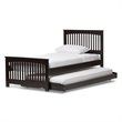 Hawthorne Collections Twin Platform Bed in Dark Brown
