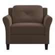 Hawthorne Collections Polyester Microfiber Brown Chair Round Stylish 33.9