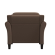 Hawthorne Collections Polyester Microfiber Brown Chair Round Stylish 33.9