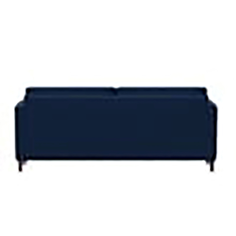 Hawthorne Collections Cushion Back Mid-Century Fabric Sofa in Navy Blue