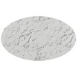 Hawthorne Collections Faux Marble White Dining Table Oval 60