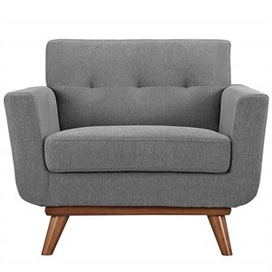 Hawthorne Collections Upholstered Accent Chair in Expectation Gray