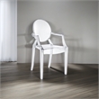 Hawthorne Collections Polycarbonate Clear Dining Arm Chair Stackable 36