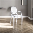 Hawthorne Collections Polycarbonate Clear Dining Arm Chair Stackable 36