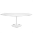Hawthorne Collections Wood White Dining Table Oval 78.5