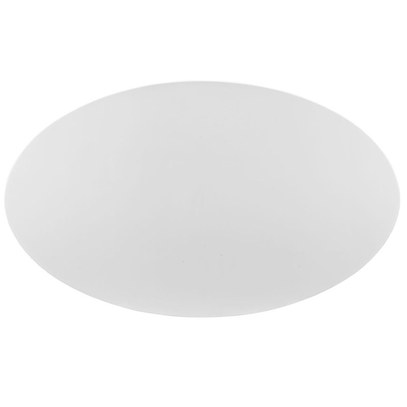 Hawthorne Collections Wood White Dining Table Oval 78.5