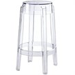 Hawthorne Collections Plastic Clear Counter Stool Square Fully Assembled 26.5