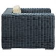 Hawthorne Collections Outdoor Armchair in Canvas Antique Beige