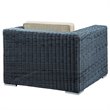 Hawthorne Collections Outdoor Armchair in Canvas Antique Beige
