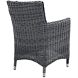 Hawthorne Collections Patio Dining Arm Chair in Canvas Navy