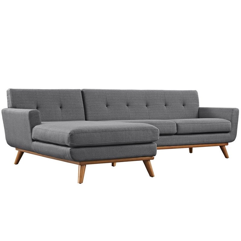Hawthorne Collections Left Facing Sectional in Gray