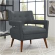 Hawthorne Collections Fabric Accent Chair in Gray