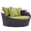 Hawthorne Collections Patio Canopy Daybed in Espresso and Peridot
