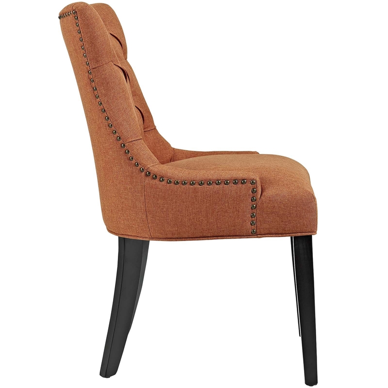 Hawthorne Collections 20.5'' Modern Fabric Dining Side Chair in Orange