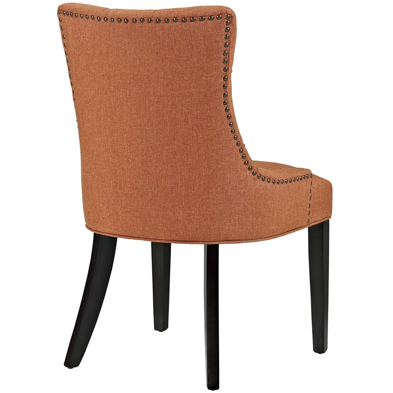 Hawthorne Collections 20.5'' Modern Fabric Dining Side Chair in Orange