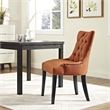 Hawthorne Collections 20.5'' Modern Fabric Dining Side Chair in Orange