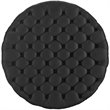 Hawthorne Collections Faux Leather Black Ottoman Round Tufted 40