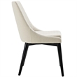 Hawthorne Collections Polyester Fabric Beige Dining Side Chair Rectangular Dense Foam Padding 19