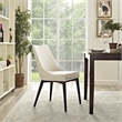 Hawthorne Collections Polyester Fabric Beige Dining Side Chair Rectangular Dense Foam Padding 19