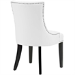 Hawthorne Collections Faux Leather White Dining Side Chair Unassembled