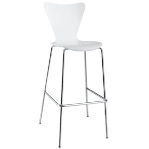 Hawthorne Collections Wood White Bar Stool 31&quot