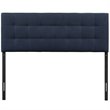Hawthorne Collections Modern Fabric Queen Tufted Panel Headboard in Navy
