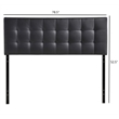 Hawthorne Collections Vinyl Black King Panel Headboard 78.5