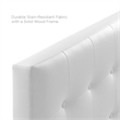 Hawthorne Collections Vinyl White King Panel Headboard Rectangular Elegant 78.5