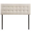 Hawthorne Collections Polyester Fabric Ivory Panel Headboard Tufted King 78.5