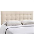 Hawthorne Collections Polyester Fabric Ivory Panel Headboard Tufted King 78.5