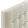 Hawthorne Collections Polyester Fabric Ivory Panel Headboard Tufted King 78.5
