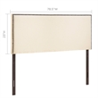 Hawthorne Collections Fabric Ivory Panel Headboard Contemporary 78.5