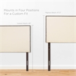 Hawthorne Collections Fabric Ivory Panel Headboard Contemporary 78.5