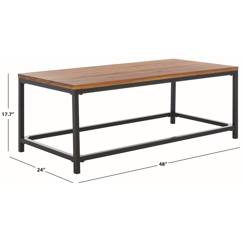 Hawthorne Collections Fir Wood Coffee Table in Oak