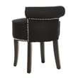 Hawthorne Collections Birch Wood Vanity Chair in Beige