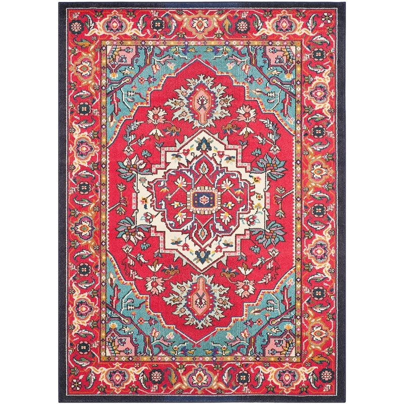 Hawthorne Collections Red Contemporary Rug - 6'7