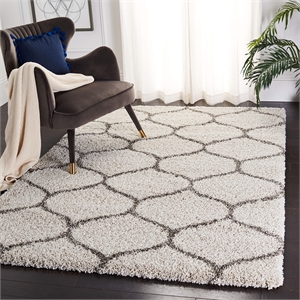 Hawthorne Collections 10' X 14' Power Loomed Rug in Ivory and Gray